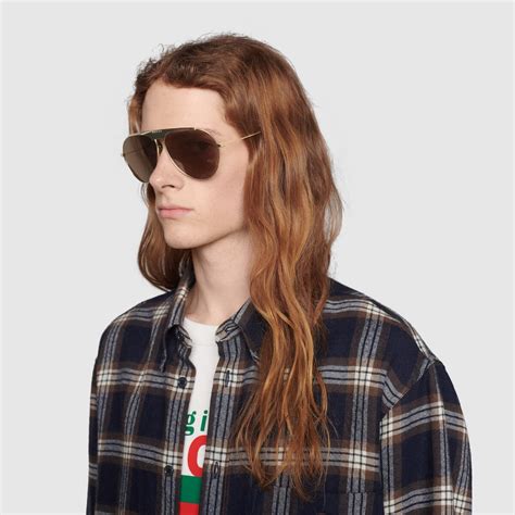 gucci replica oval aviator sunglasses|Gucci aviator prescription sunglasses.